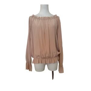 Emerson Thorpe Silk Pink Blouse Unlined - Medium